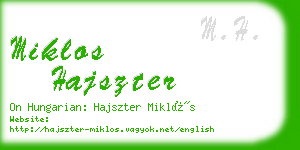 miklos hajszter business card